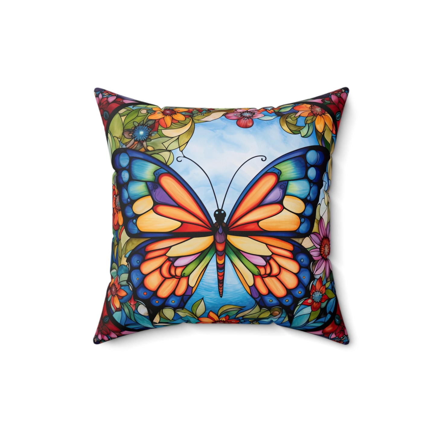 Vibrant Butterfly Decorative Square Pillow