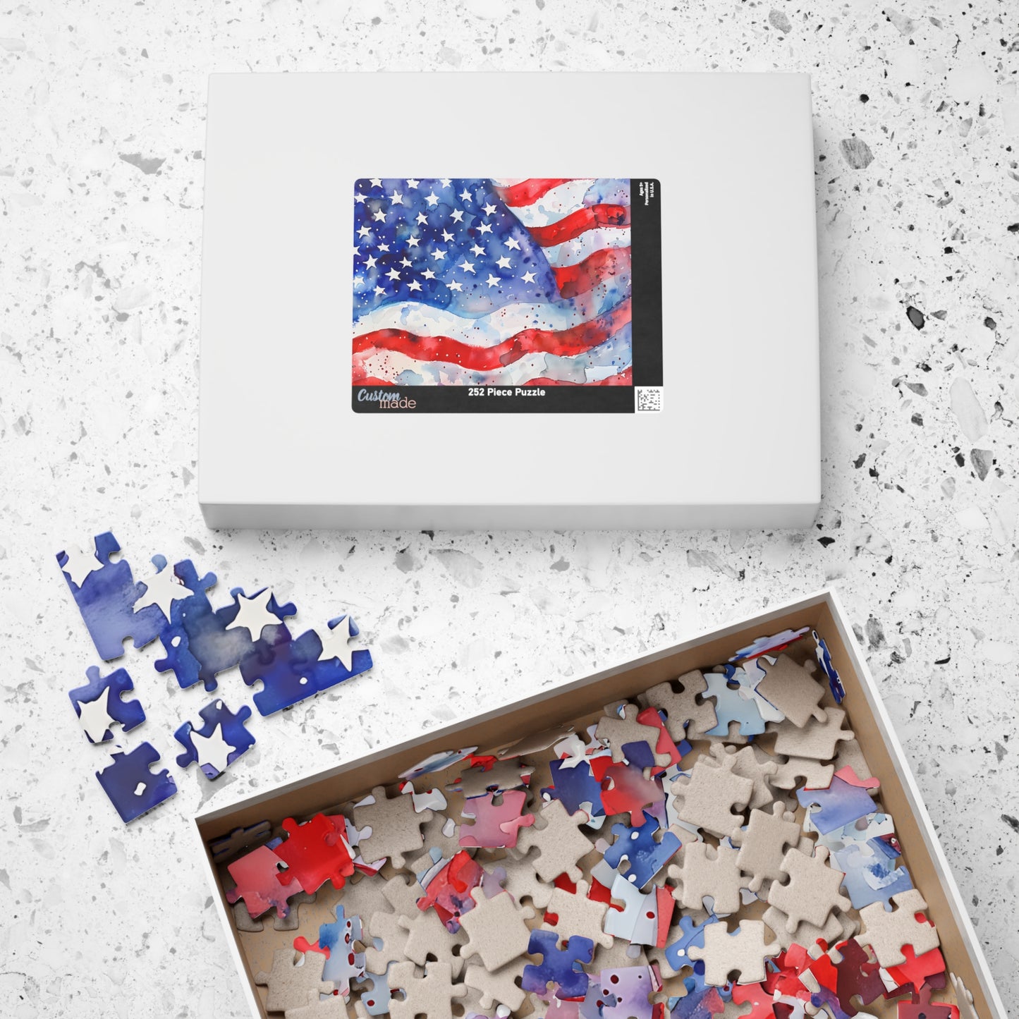 Patriotic Puzzle - American Flag Design, 110-1014 Pieces