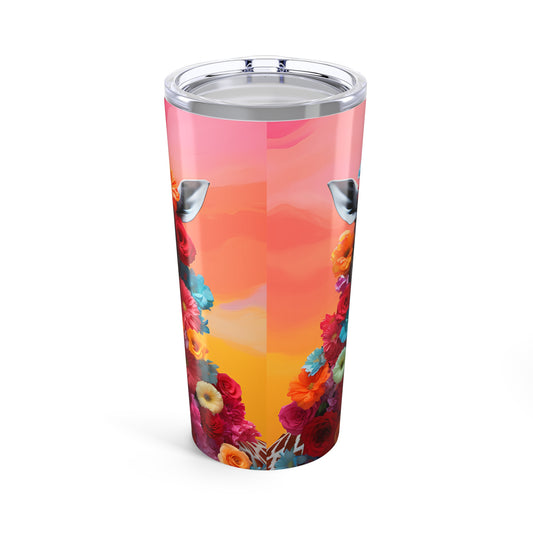 Floral Giraffe 20oz Tumbler