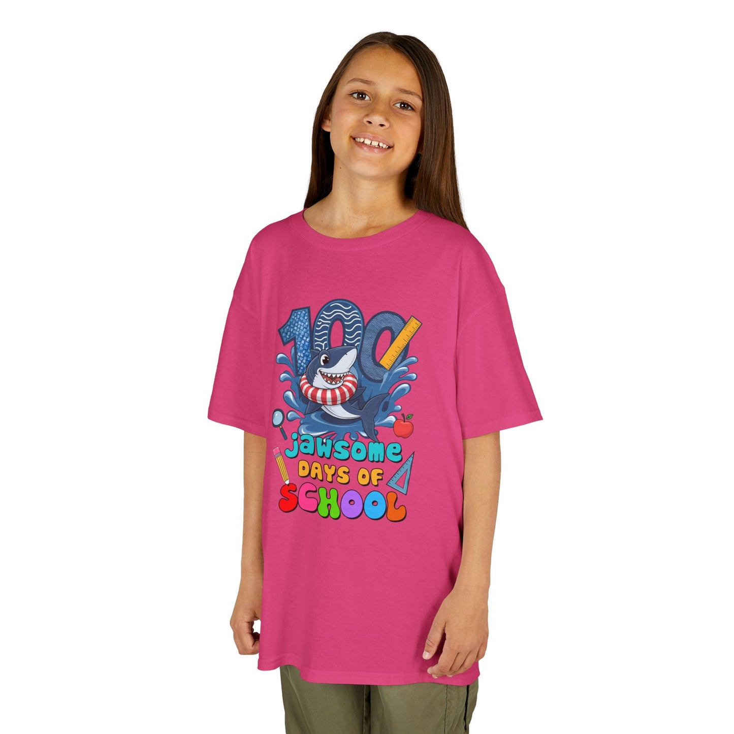 "100 Jawsome Days of School" Children's Heavy Cotton Tee