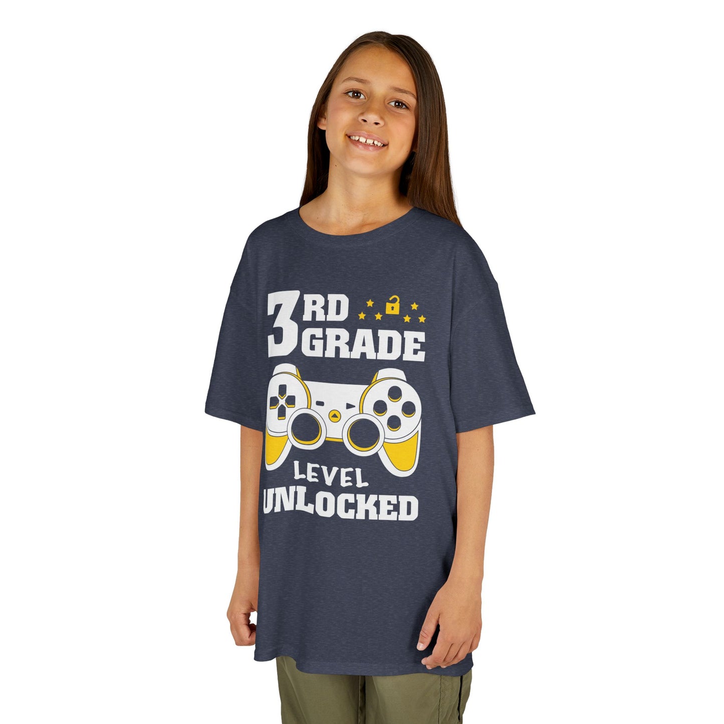 "3rd Grade Level Unlocked" Children's Heavy Cotton Tee