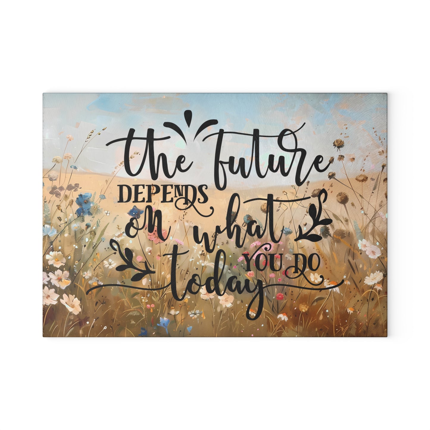 Inspirational Glass Cutting Board
