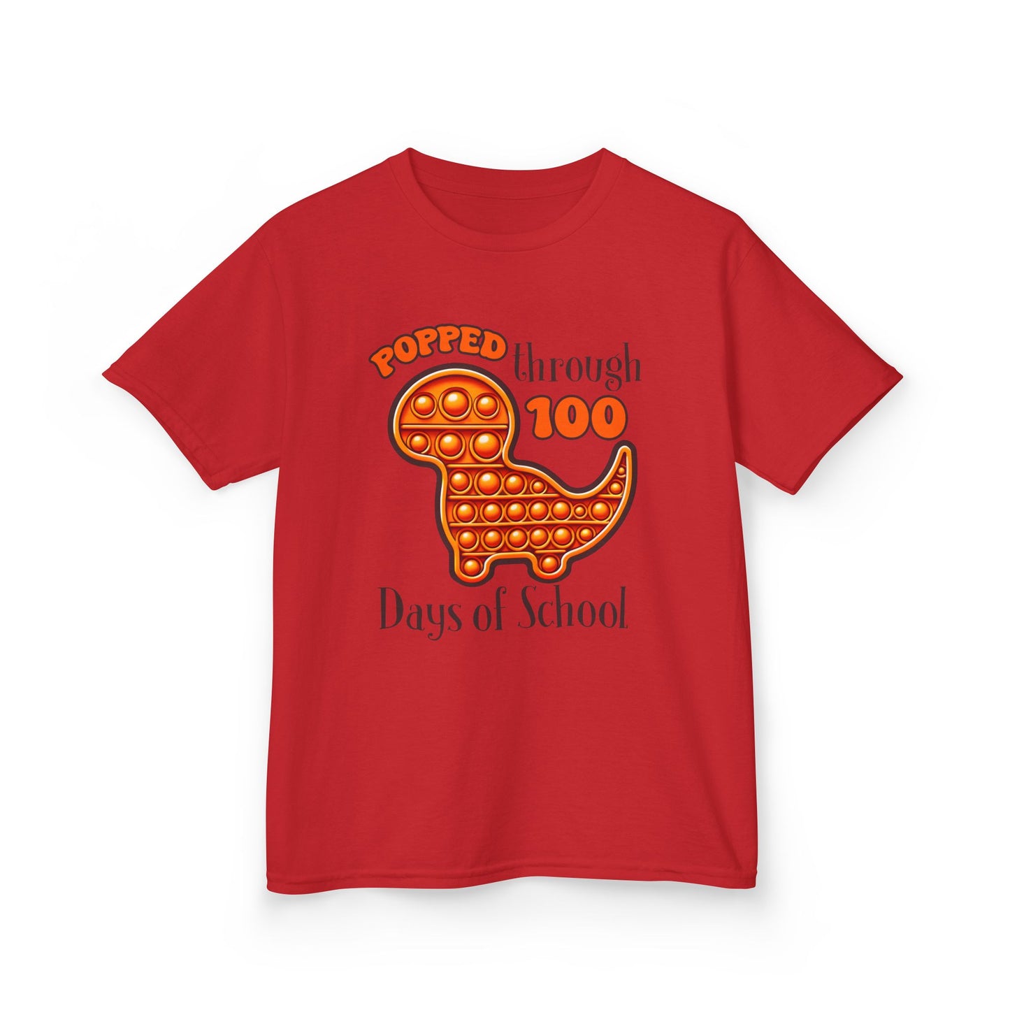 "Popped Through 100 Days of School" Children's Heavy Cotton Tee