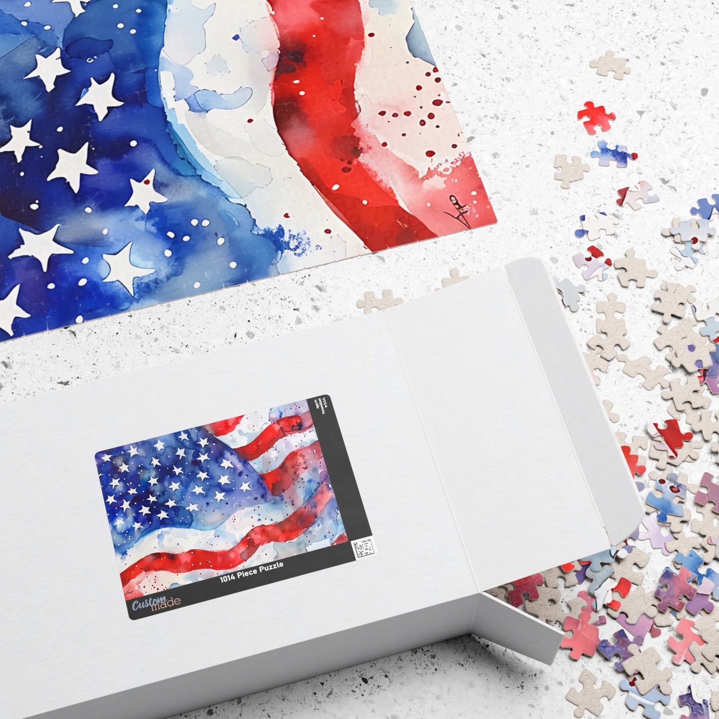 Patriotic Puzzle - American Flag Design, 110-1014 Pieces