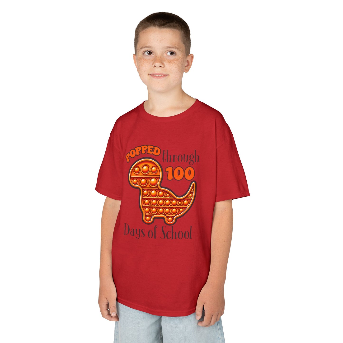 "Popped Through 100 Days of School" Children's Heavy Cotton Tee