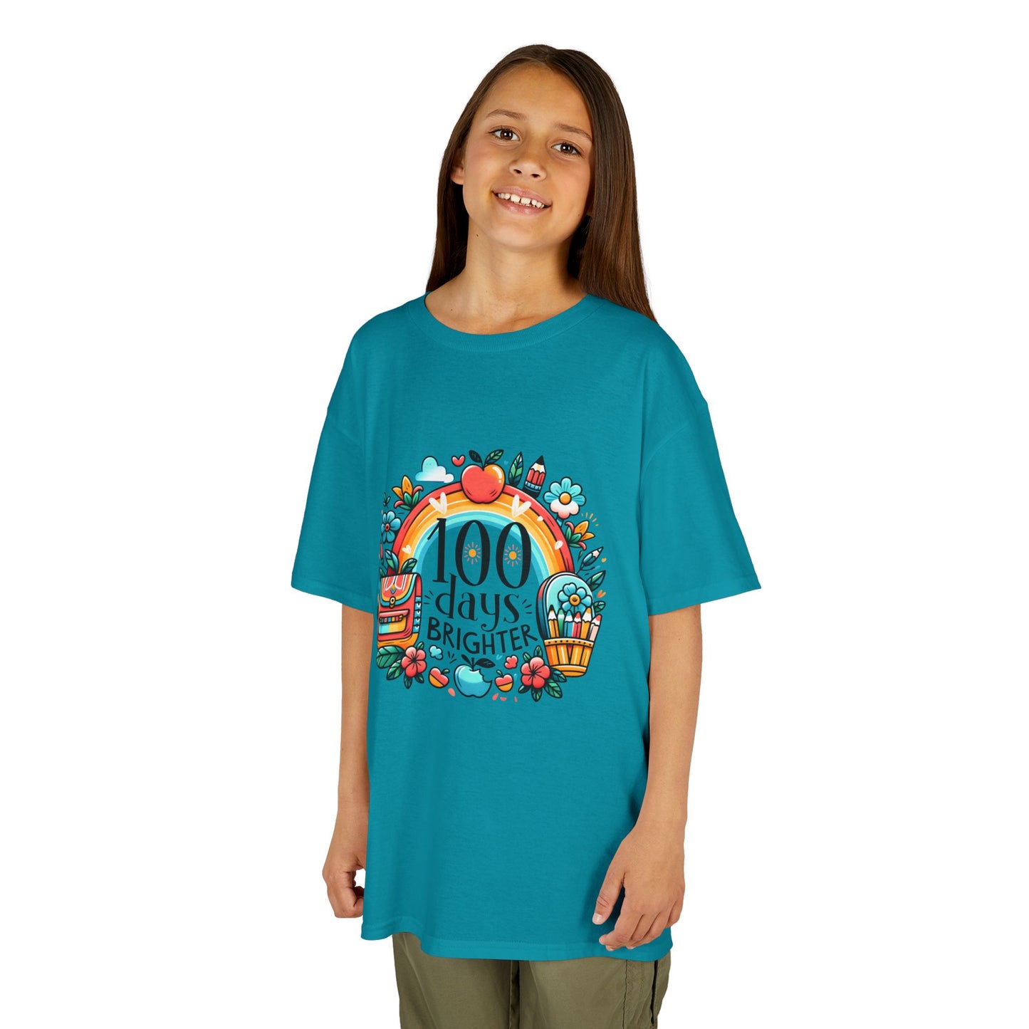 "100 Days Brighter" Children's Heavy Cotton Tee