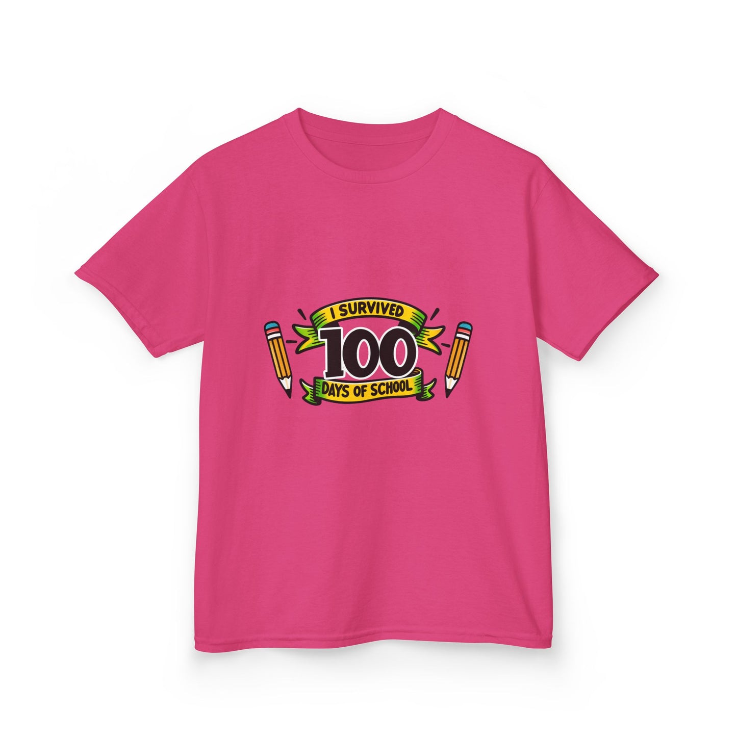 "I Survived 100 Days of School" Children's Heavy Cotton Tee