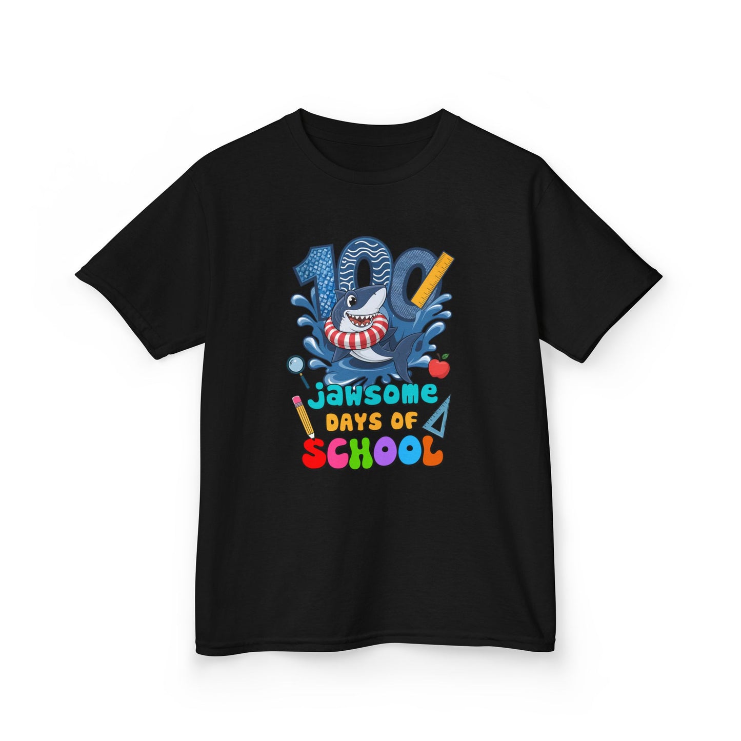 "100 Jawsome Days of School" Children's Heavy Cotton Tee