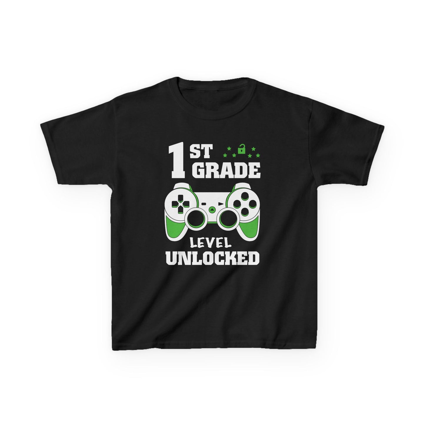 "1st Grade Level Unlocked" Children's Heavy Cotton Tee