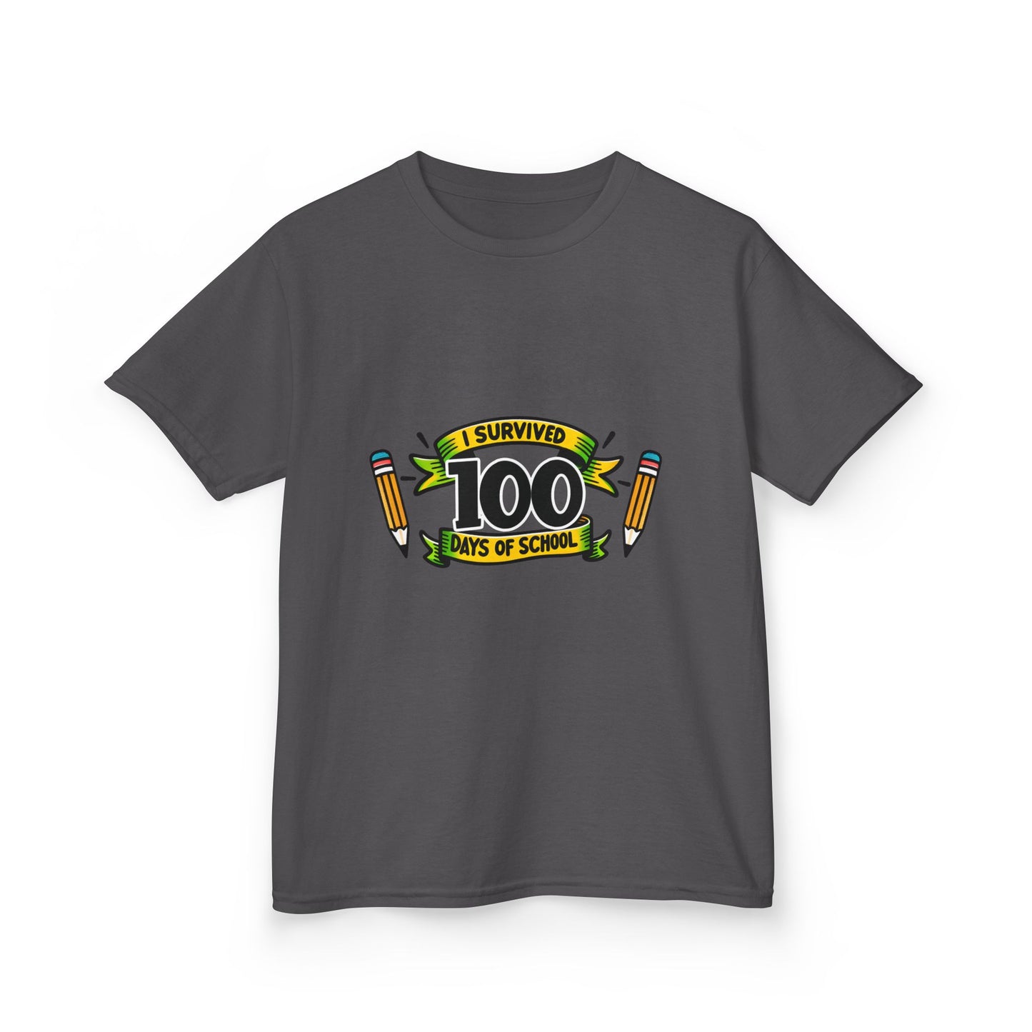 "I Survived 100 Days of School" Children's Heavy Cotton Tee