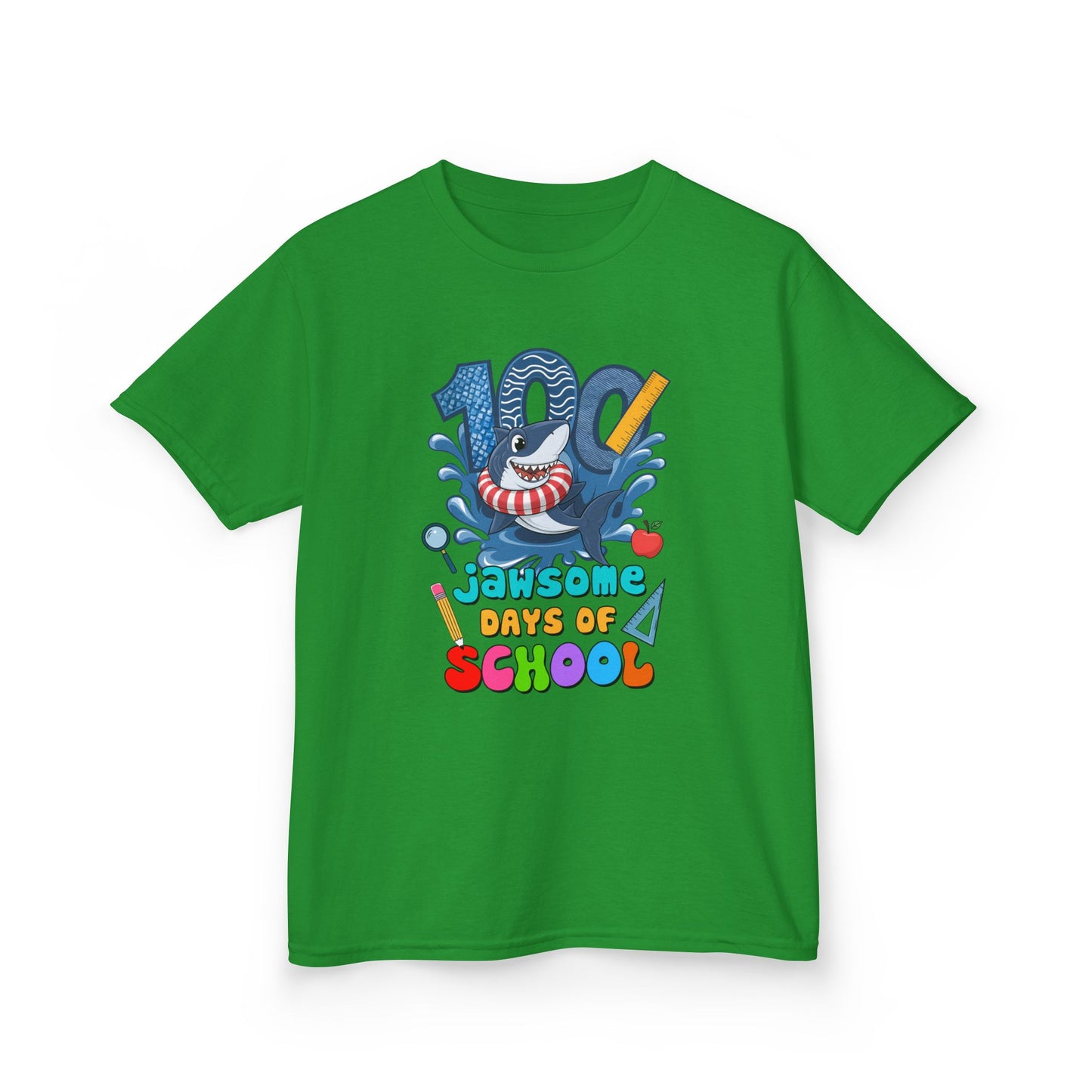 "100 Jawsome Days of School" Children's Heavy Cotton Tee