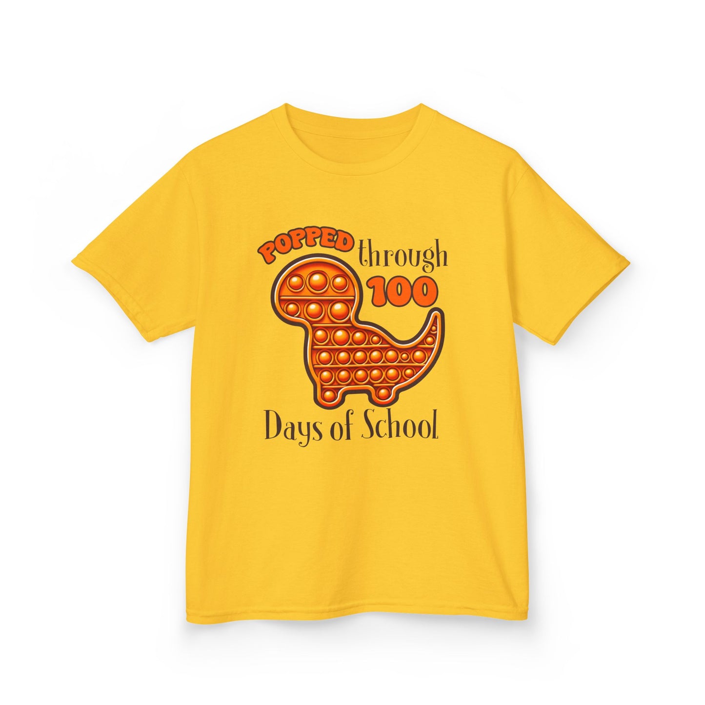 "Popped Through 100 Days of School" Children's Heavy Cotton Tee