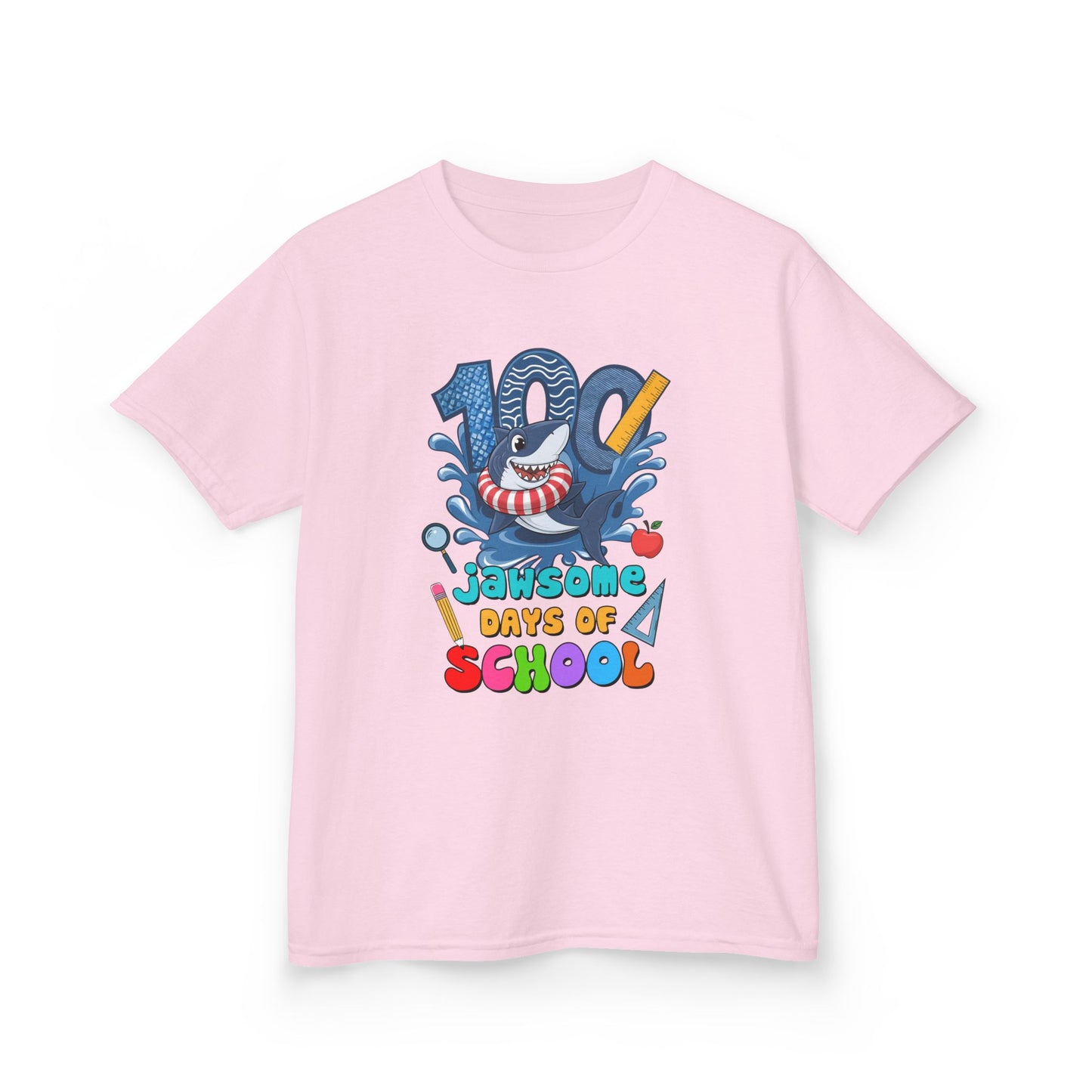 "100 Jawsome Days of School" Children's Heavy Cotton Tee
