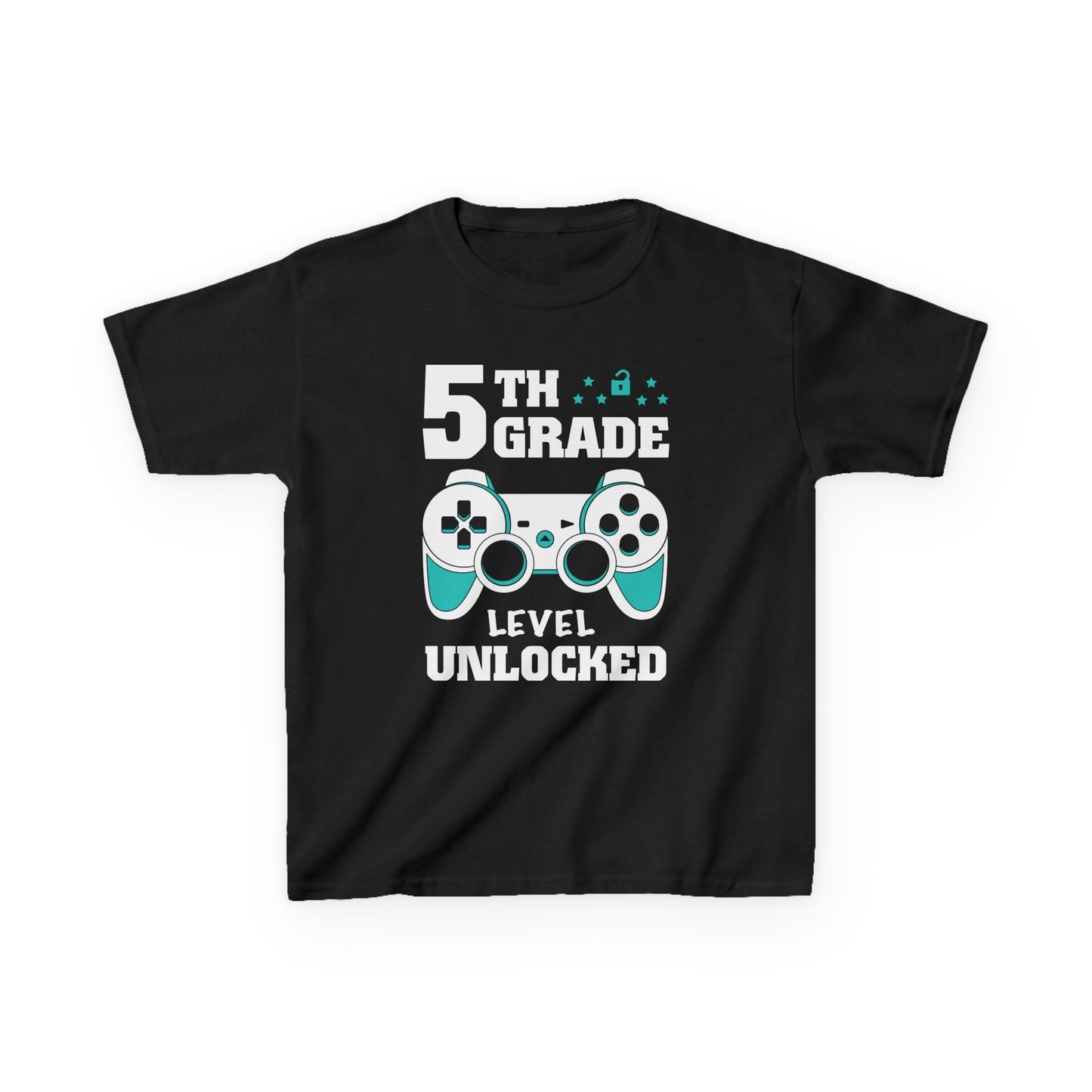"5th Grade Level Unlocked" Children's Heavy Cotton Tee