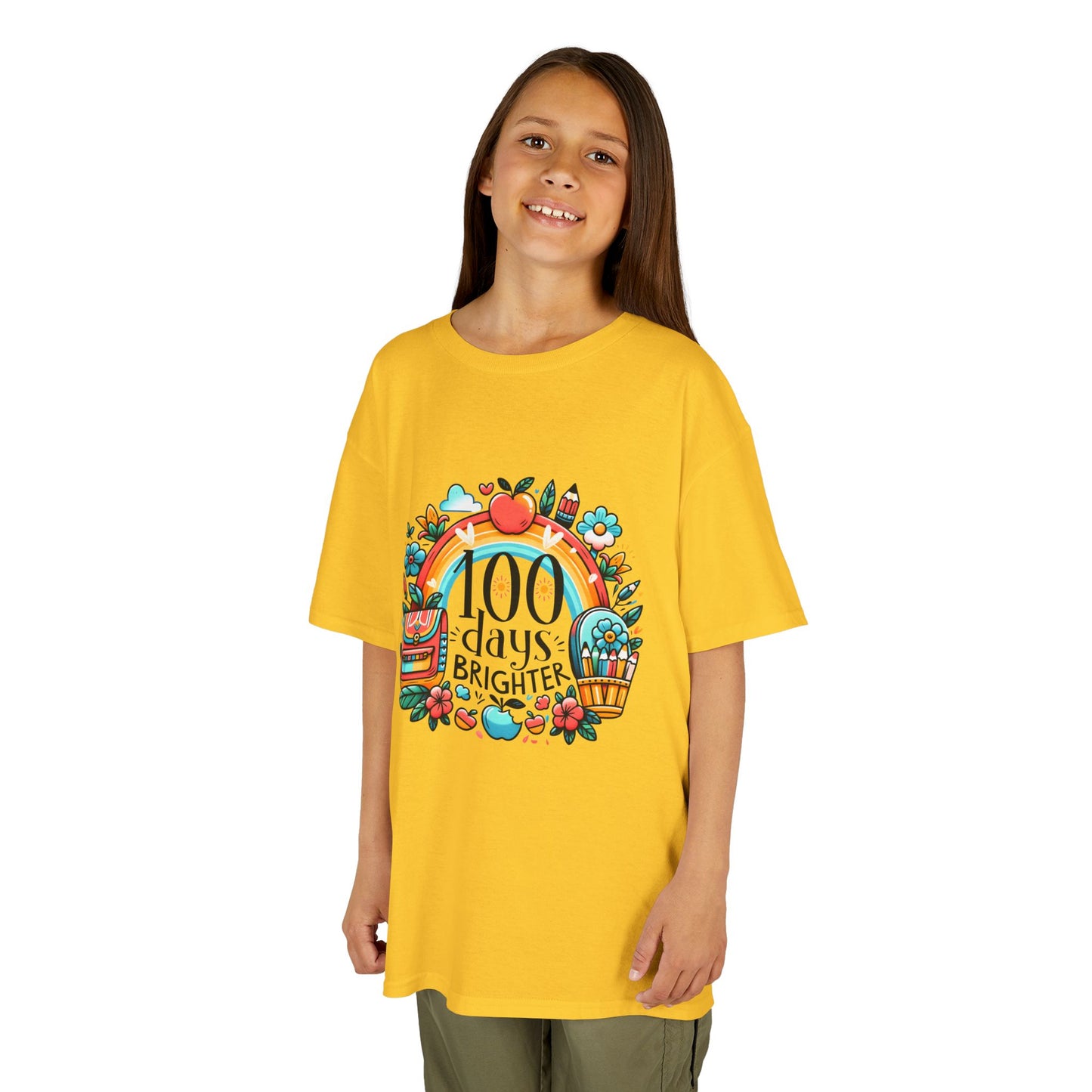 "100 Days Brighter" Children's Heavy Cotton Tee
