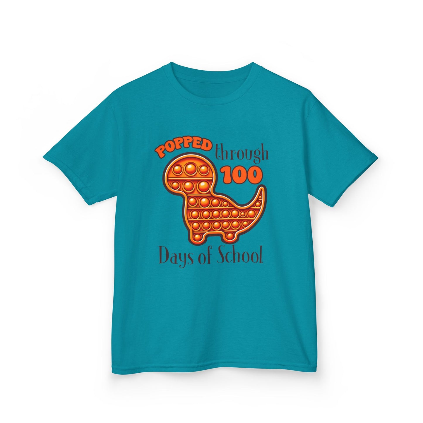 "Popped Through 100 Days of School" Children's Heavy Cotton Tee