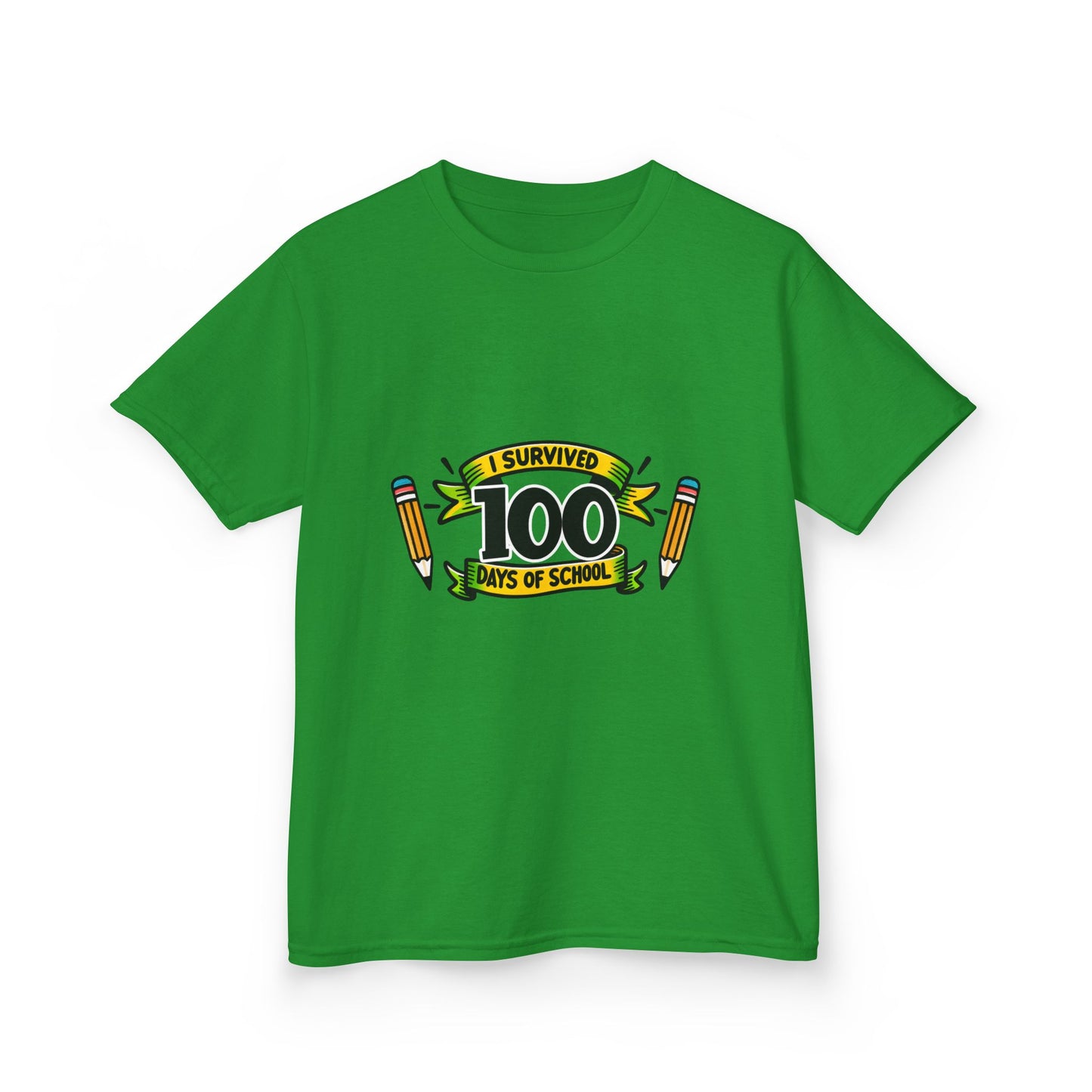 "I Survived 100 Days of School" Children's Heavy Cotton Tee
