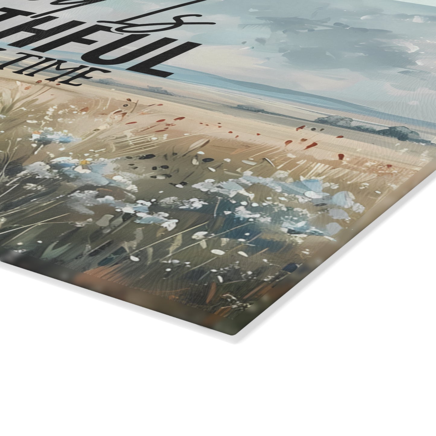 God is Faithful Glass Cutting Board