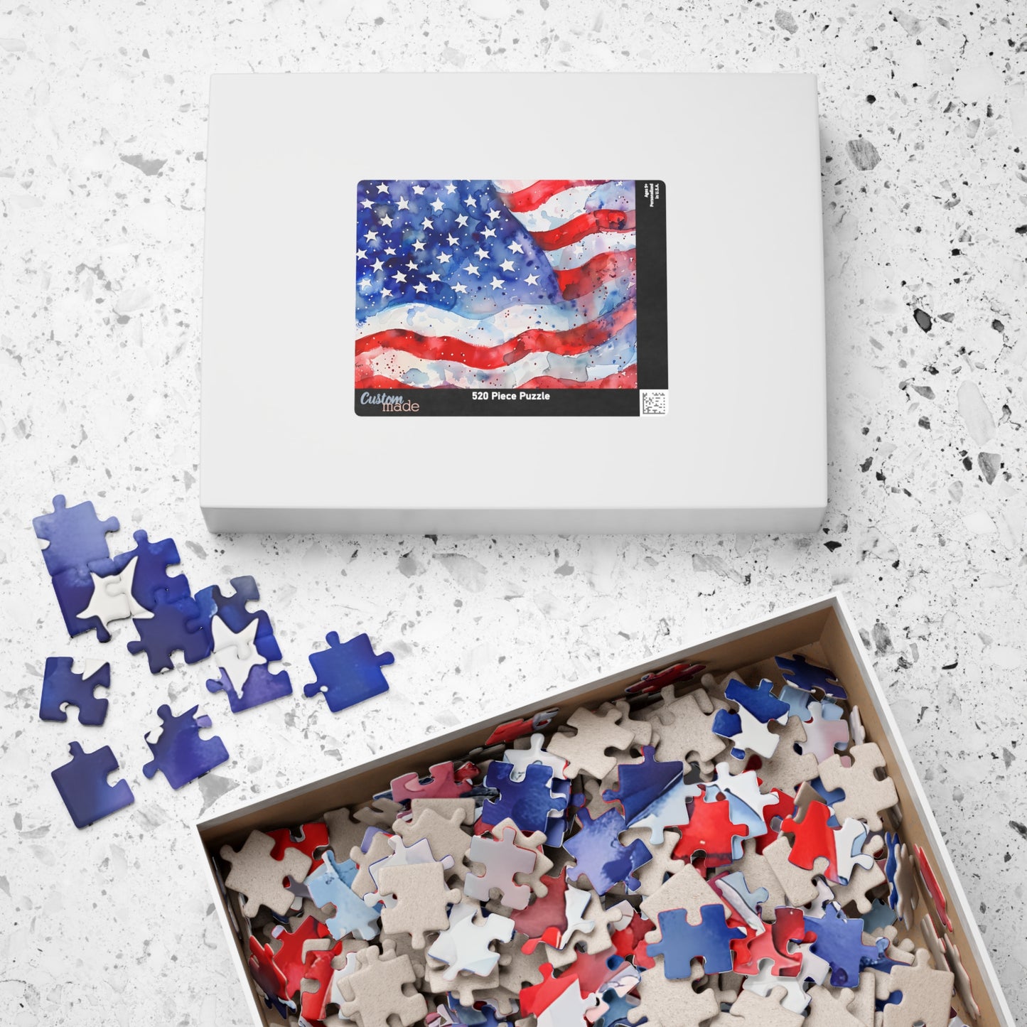 Patriotic Puzzle - American Flag Design, 110-1014 Pieces