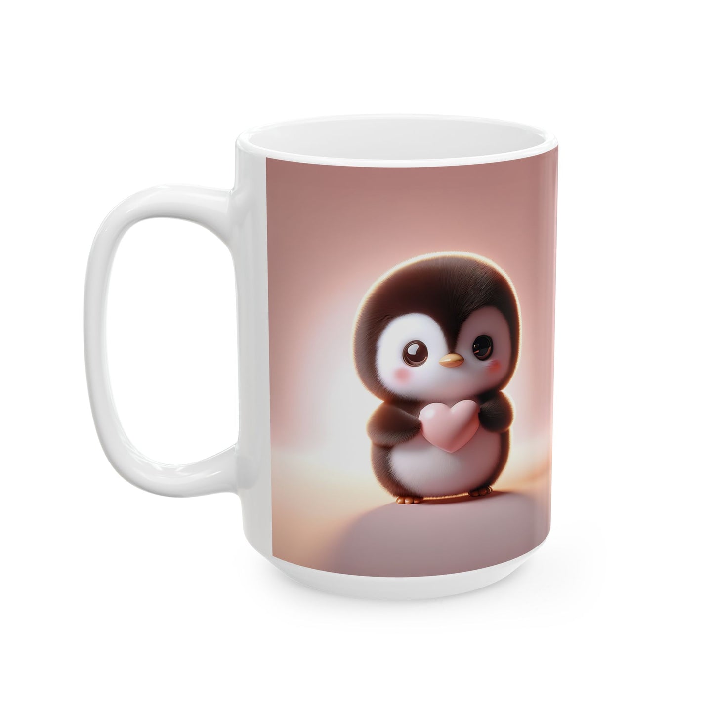 Valentine's Penguin Ceramic Mug