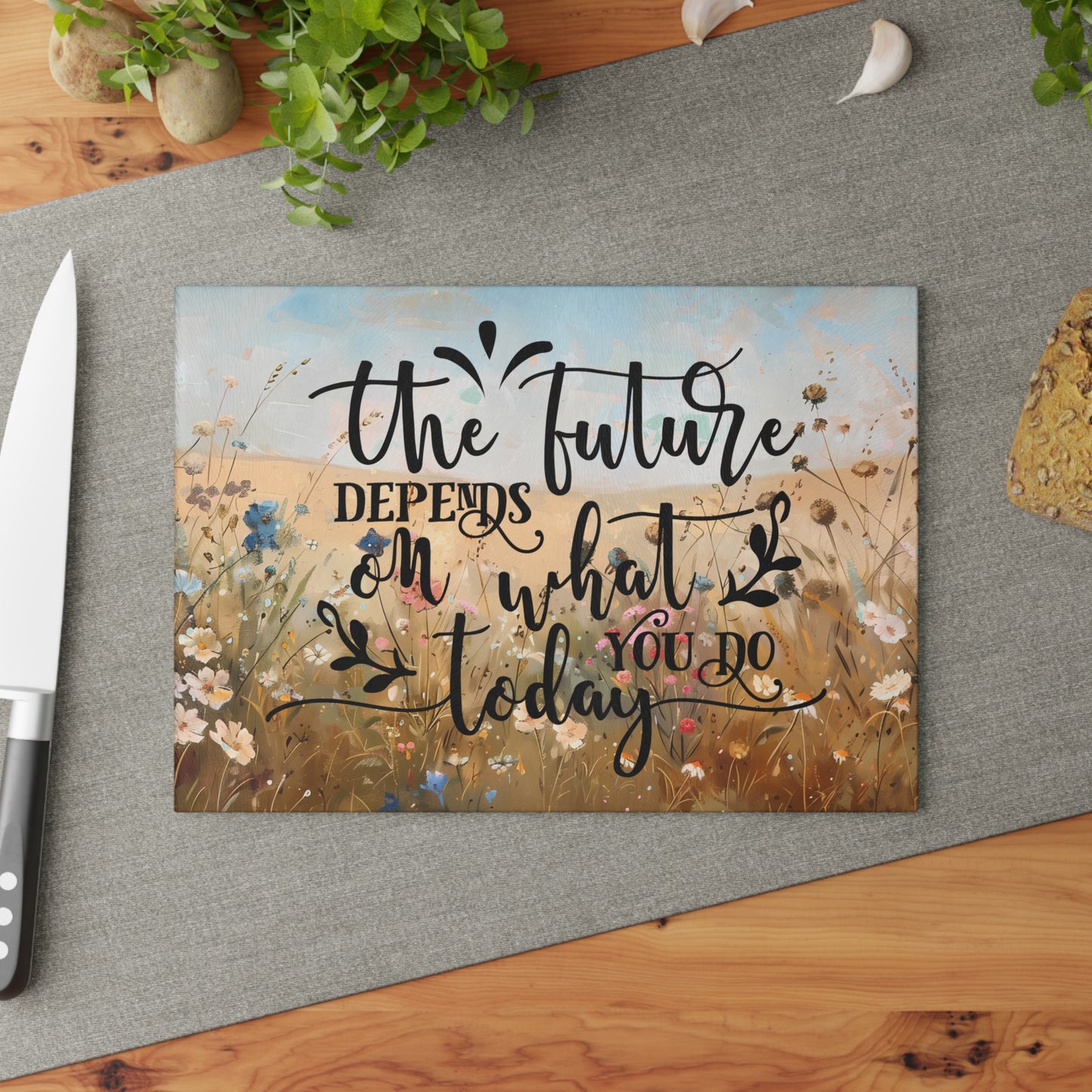 Inspirational Glass Cutting Board
