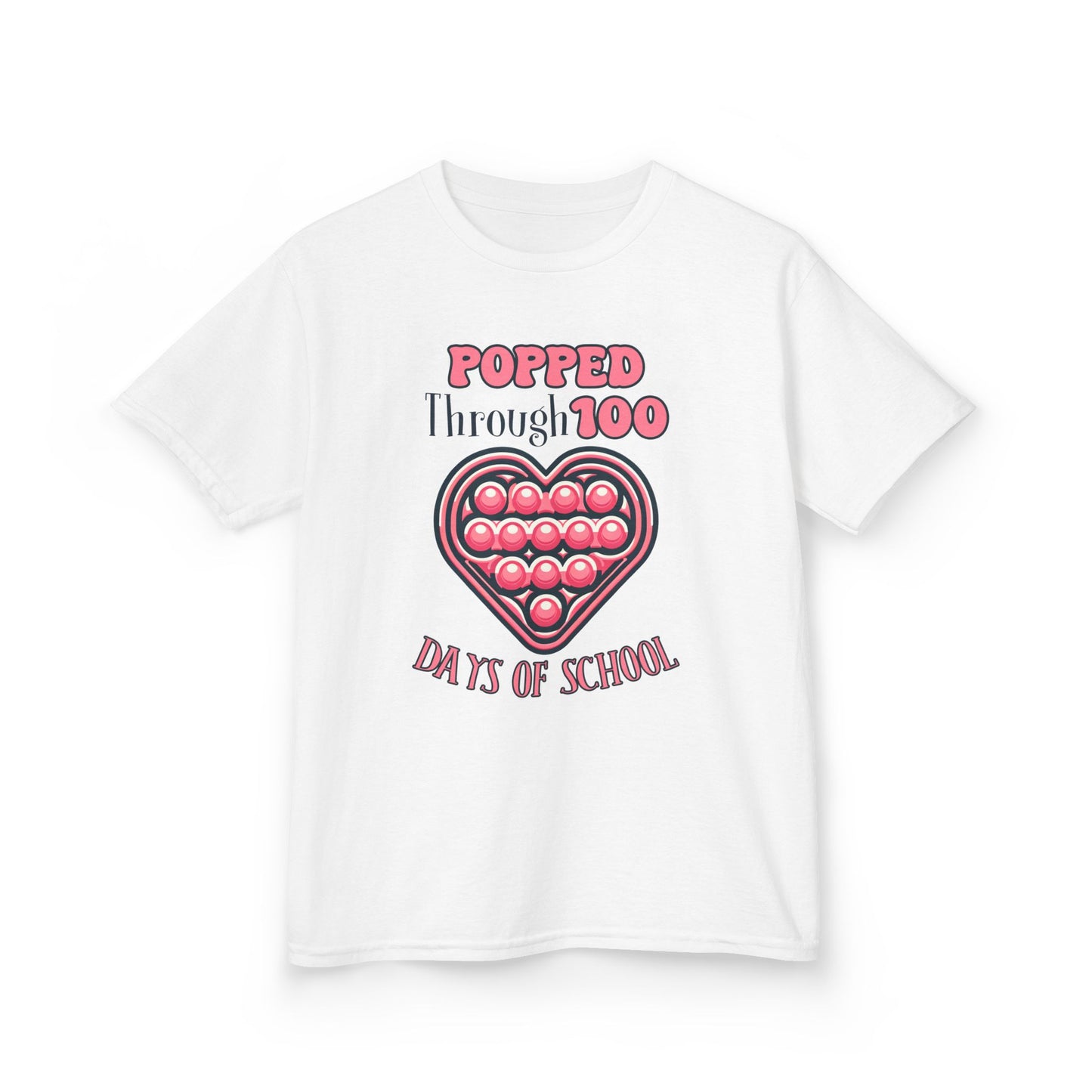 "Popped Through 100 Days of School" Children's Heavy Cotton Tee