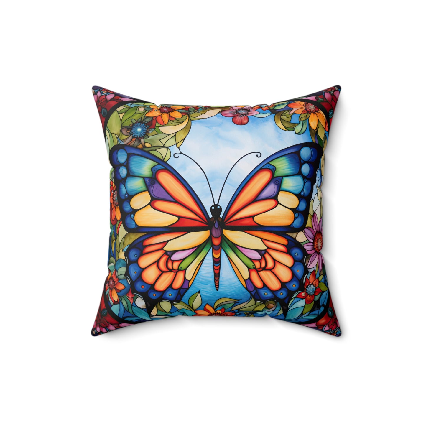 Vibrant Butterfly Decorative Square Pillow