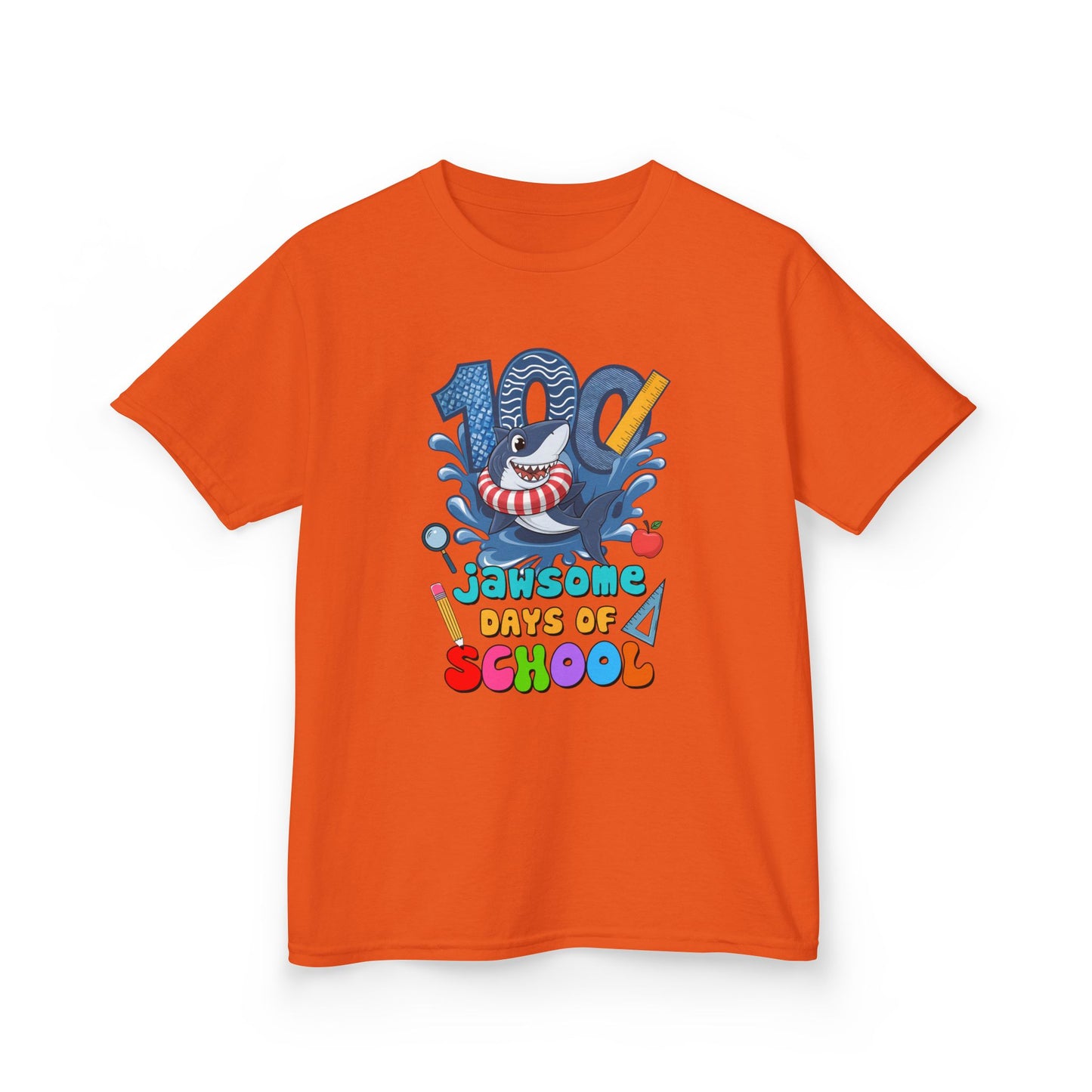 "100 Jawsome Days of School" Children's Heavy Cotton Tee