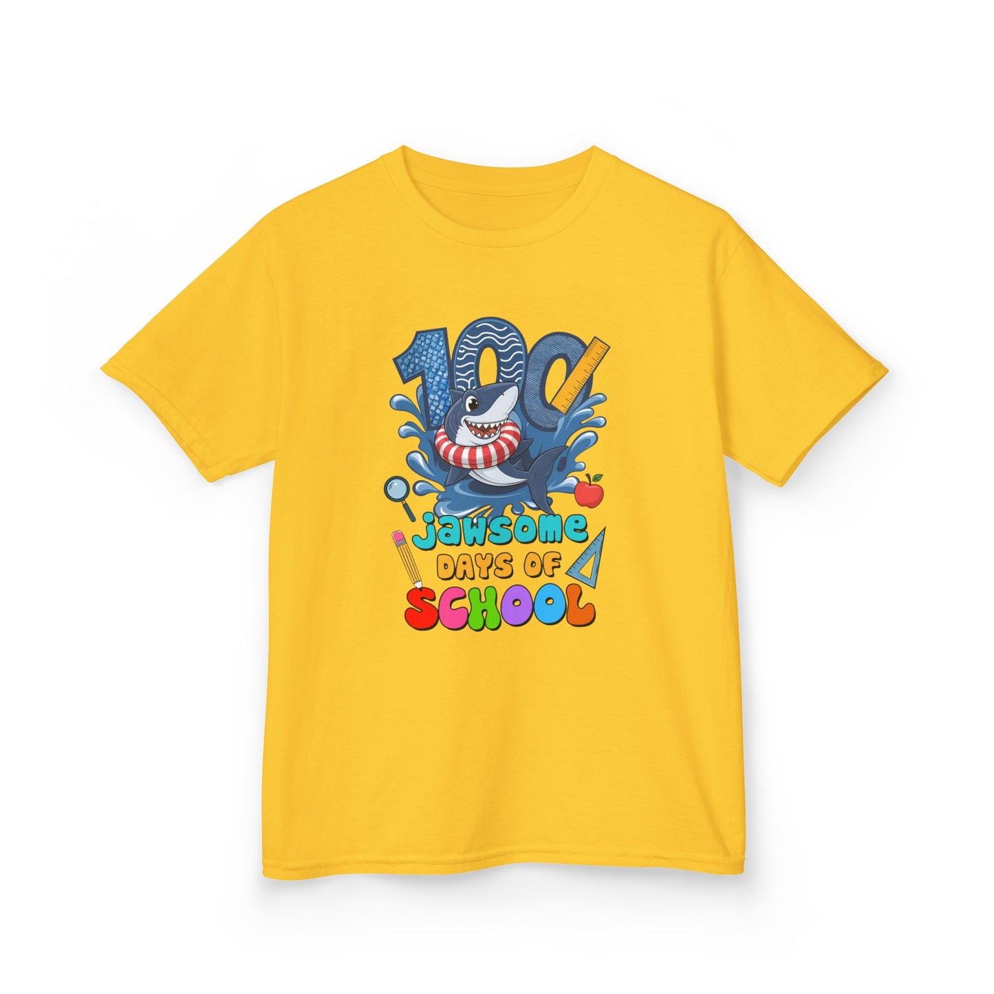 "100 Jawsome Days of School" Children's Heavy Cotton Tee