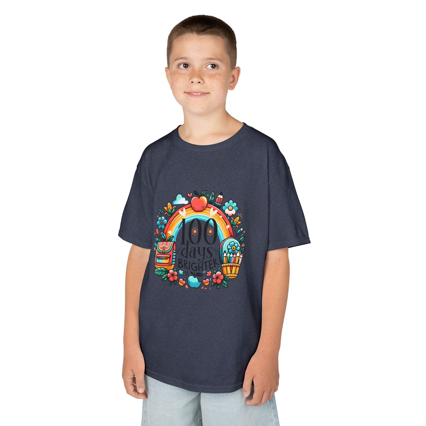 "100 Days Brighter" Children's Heavy Cotton Tee