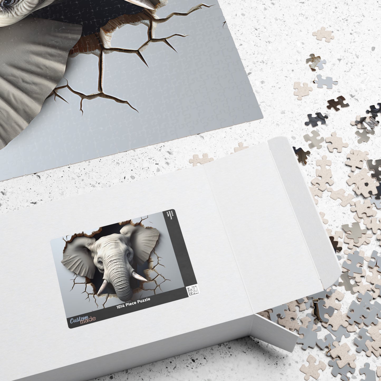 3D Elephant Breaking Wall Puzzle