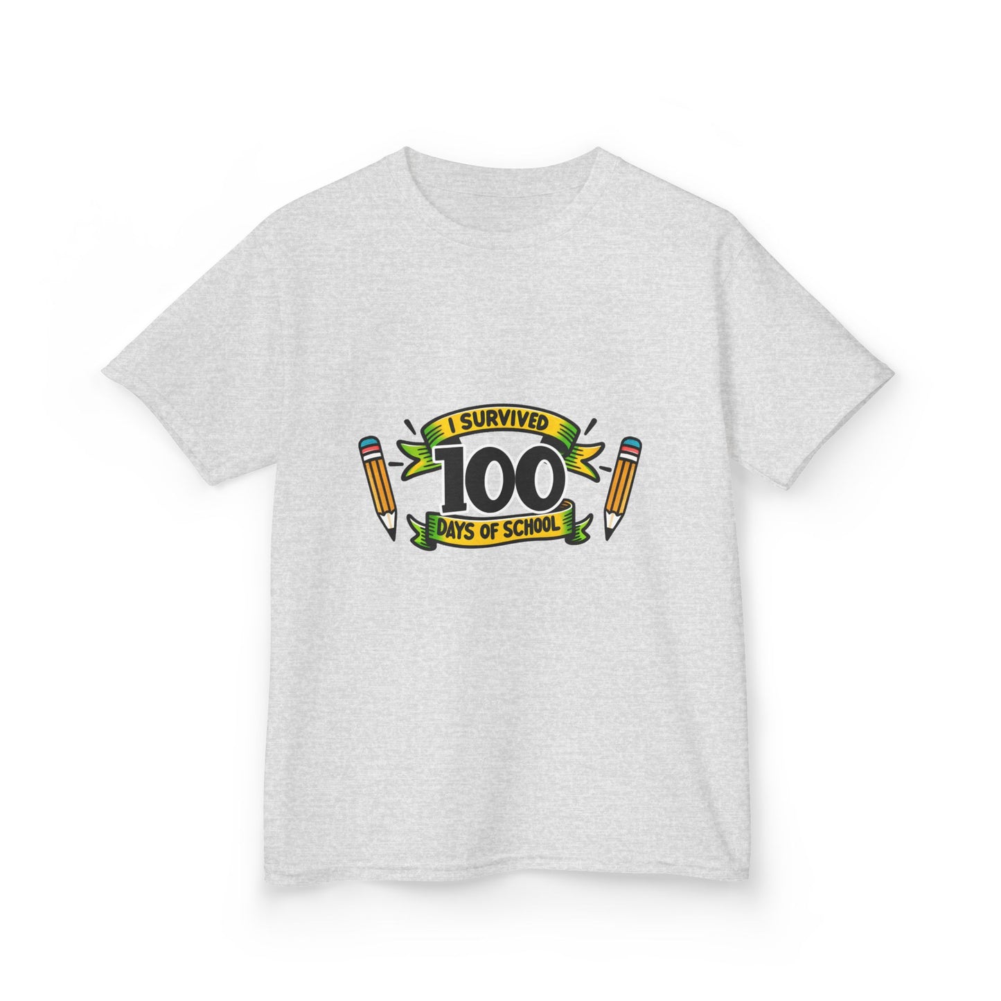 "I Survived 100 Days of School" Children's Heavy Cotton Tee