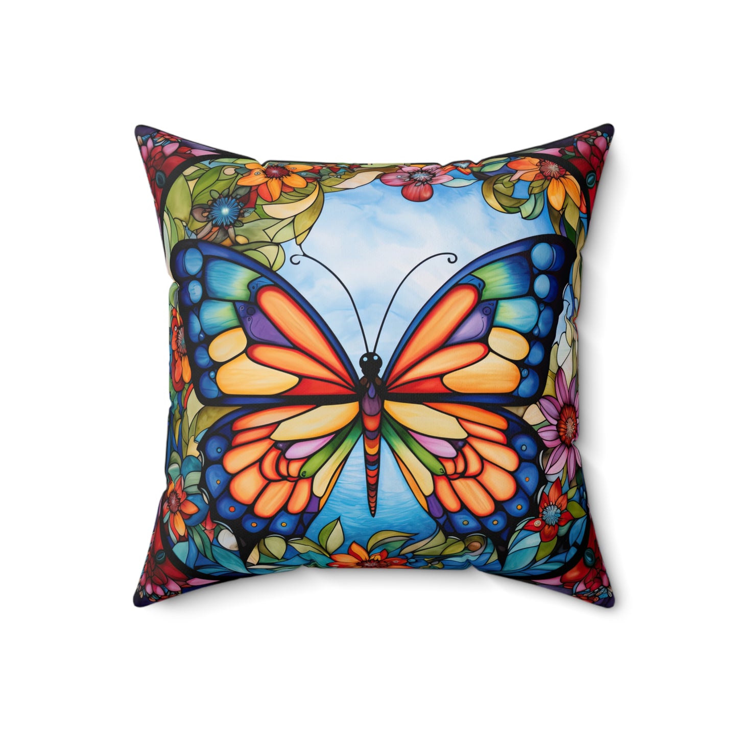 Vibrant Butterfly Decorative Square Pillow
