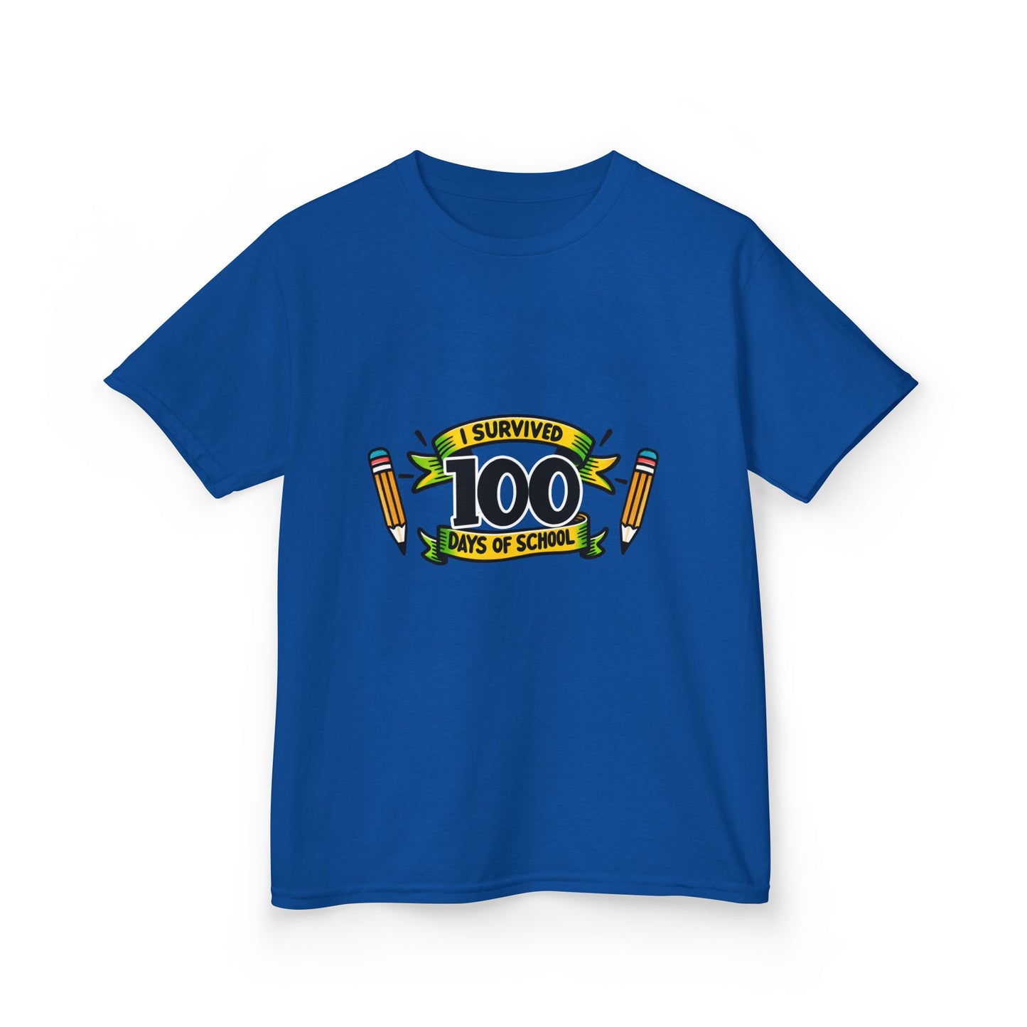 "I Survived 100 Days of School" Children's Heavy Cotton Tee