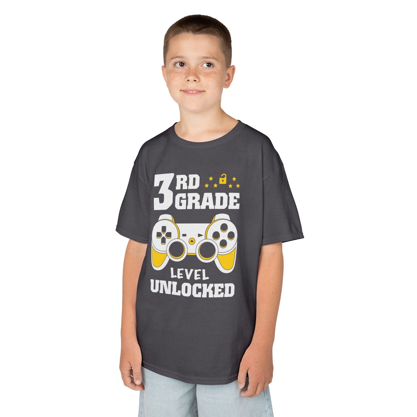 "3rd Grade Level Unlocked" Children's Heavy Cotton Tee