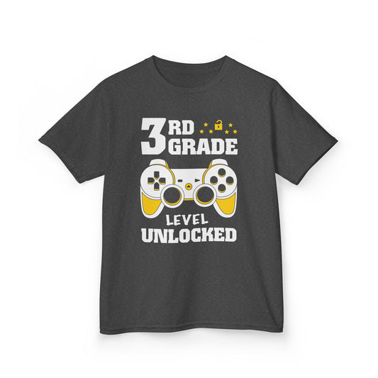 "3rd Grade Level Unlocked" Children's Heavy Cotton Tee
