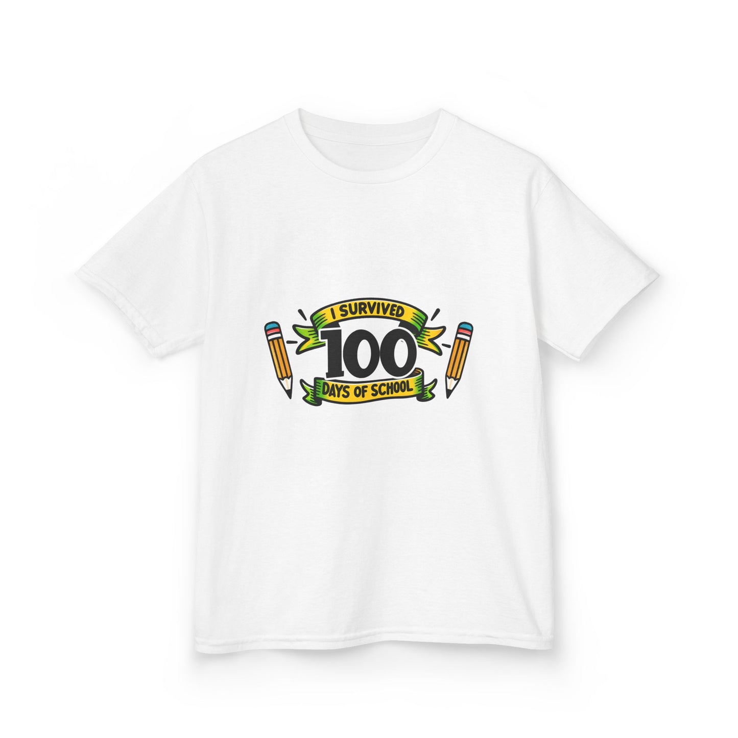"I Survived 100 Days of School" Children's Heavy Cotton Tee