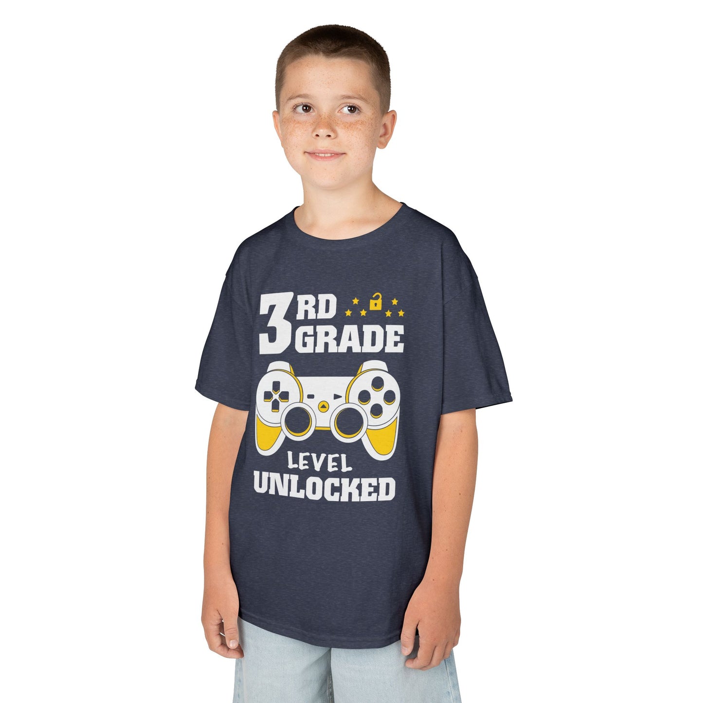 "3rd Grade Level Unlocked" Children's Heavy Cotton Tee