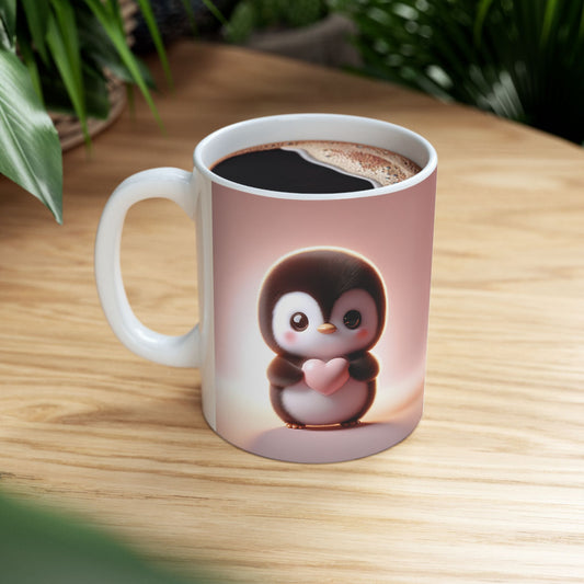Valentine's Penguin Ceramic Mug