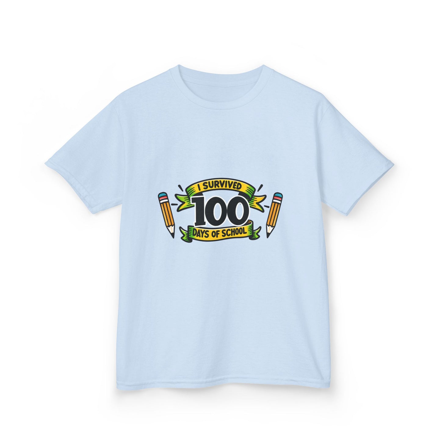 "I Survived 100 Days of School" Children's Heavy Cotton Tee