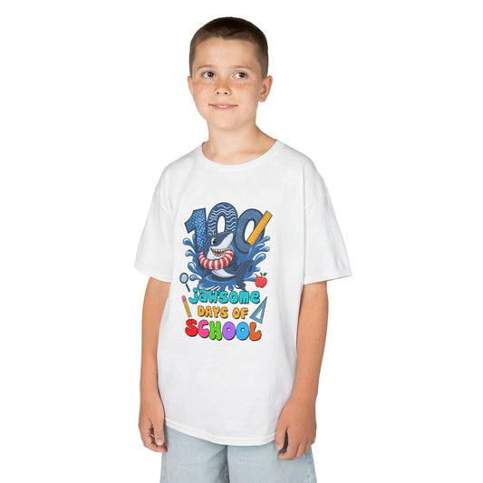 "100 Jawsome Days of School" Children's Heavy Cotton Tee