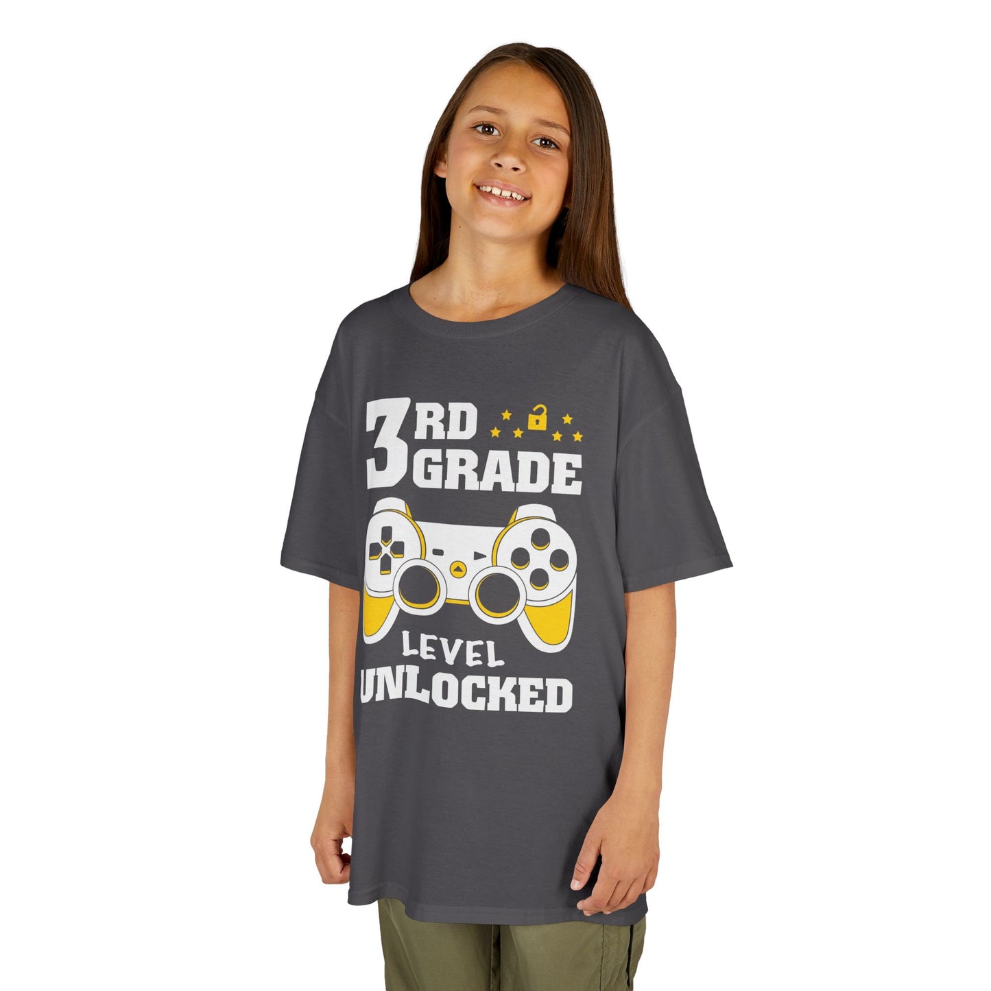 "3rd Grade Level Unlocked" Children's Heavy Cotton Tee