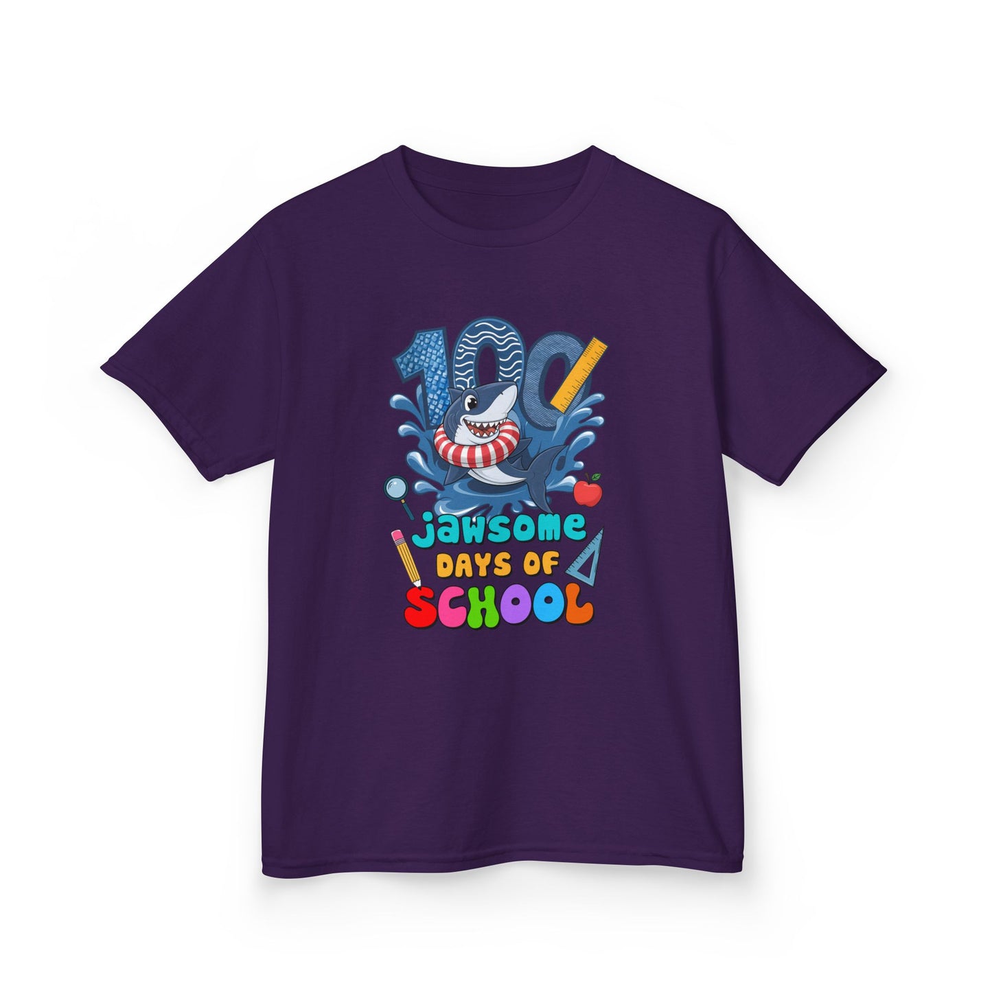 "100 Jawsome Days of School" Children's Heavy Cotton Tee