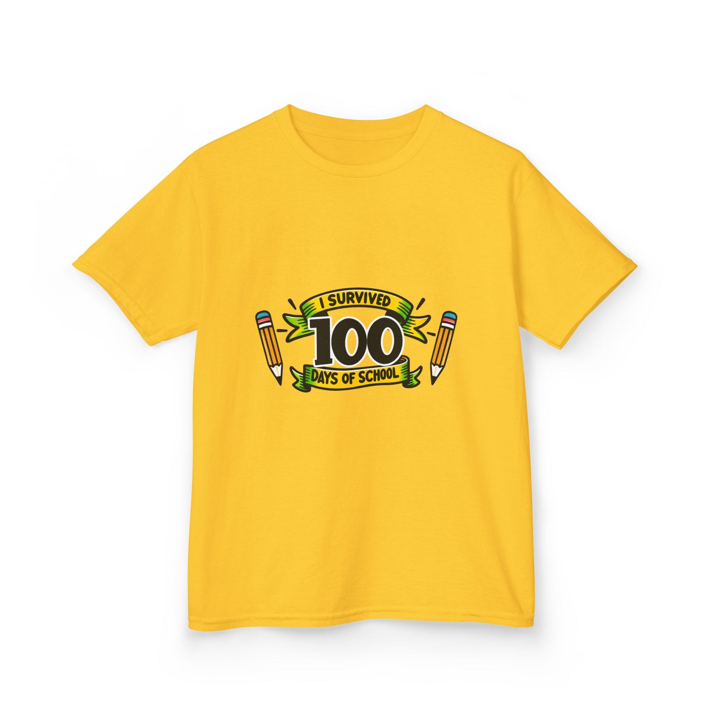 "I Survived 100 Days of School" Children's Heavy Cotton Tee