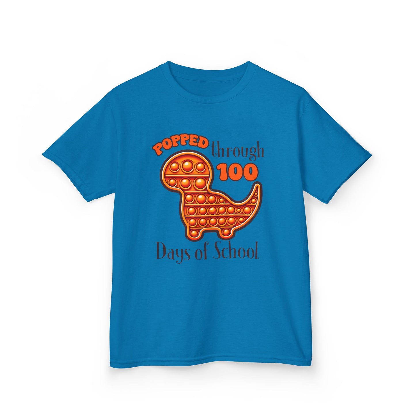"Popped Through 100 Days of School" Children's Heavy Cotton Tee