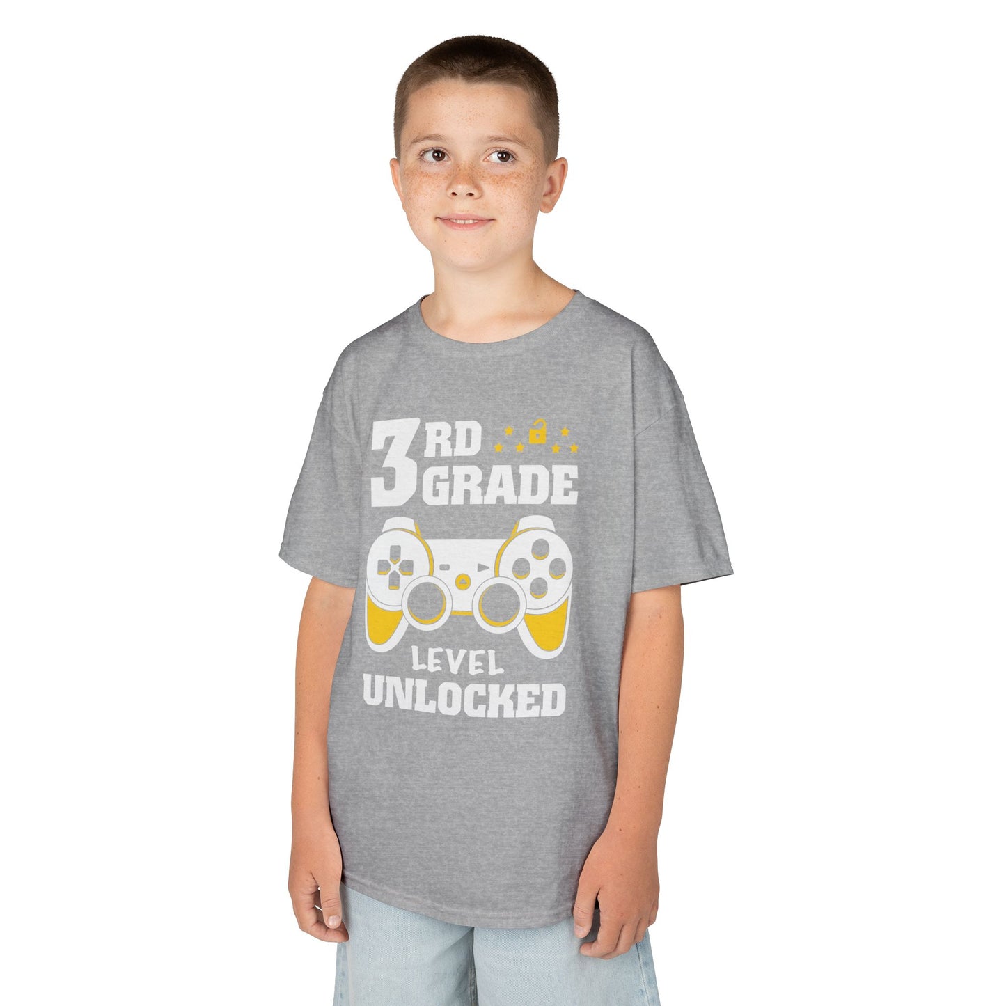 "3rd Grade Level Unlocked" Children's Heavy Cotton Tee