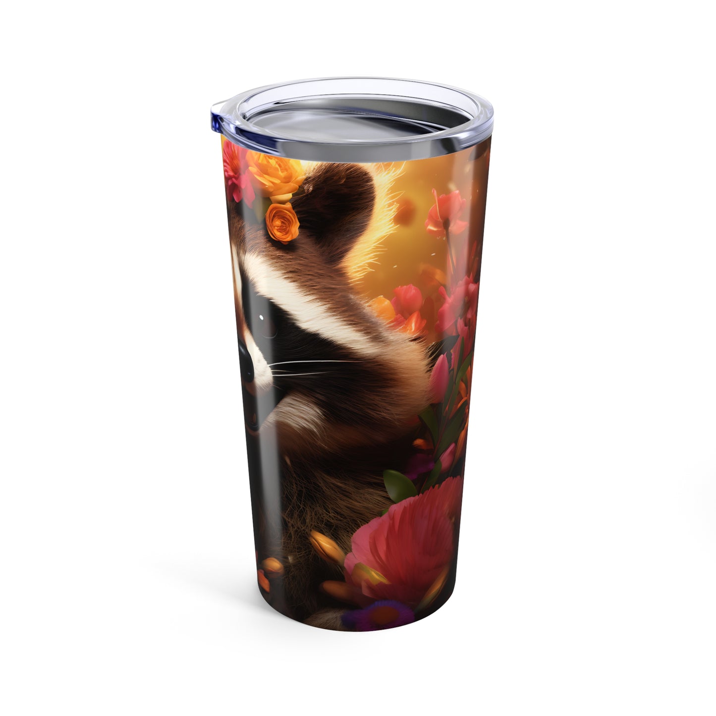 Floral Racoon 20oz Tumbler
