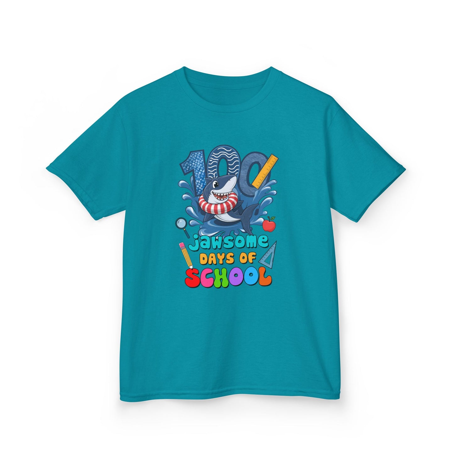 "100 Jawsome Days of School" Children's Heavy Cotton Tee