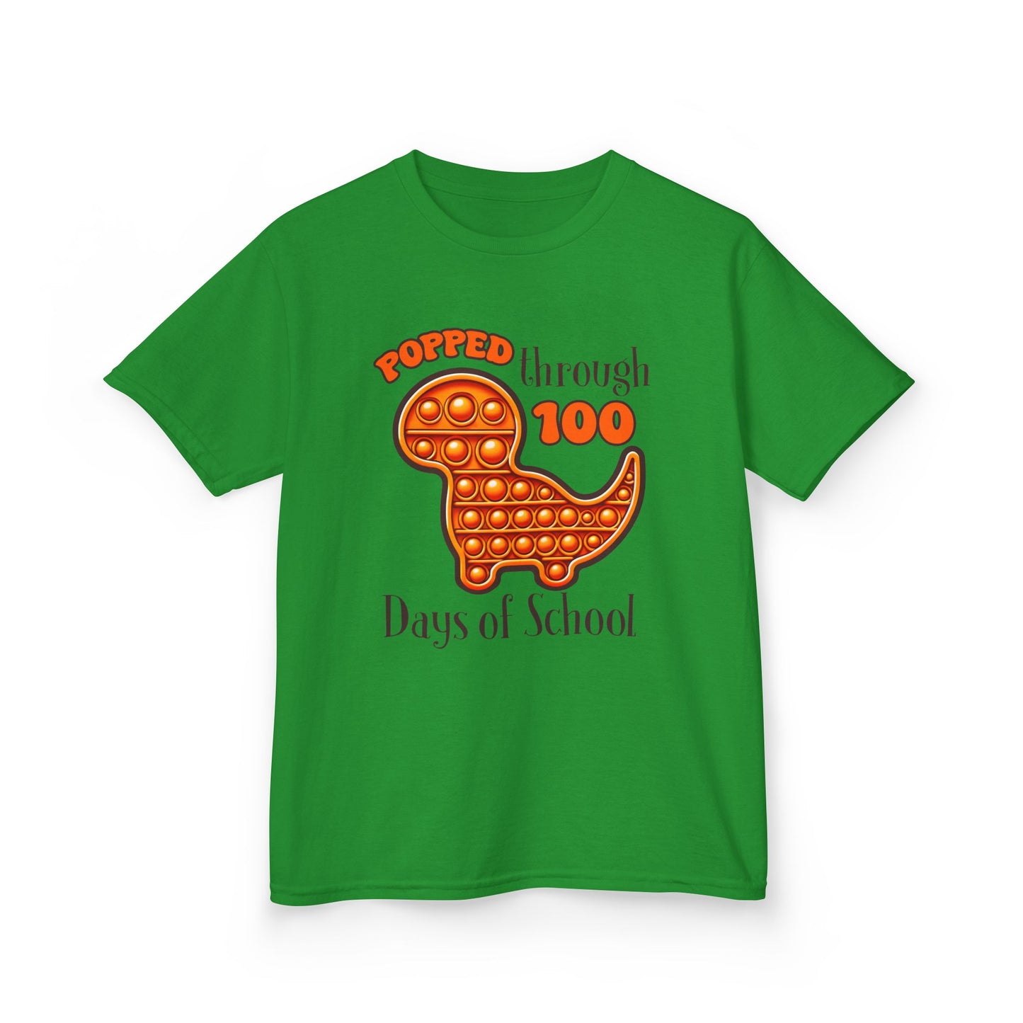 "Popped Through 100 Days of School" Children's Heavy Cotton Tee