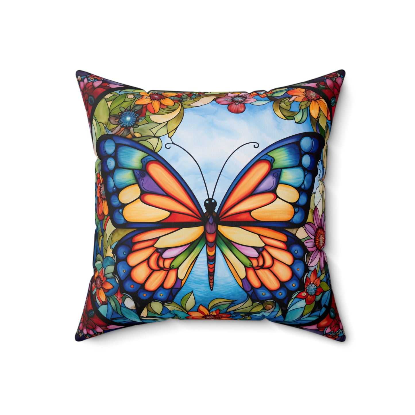 Vibrant Butterfly Decorative Square Pillow